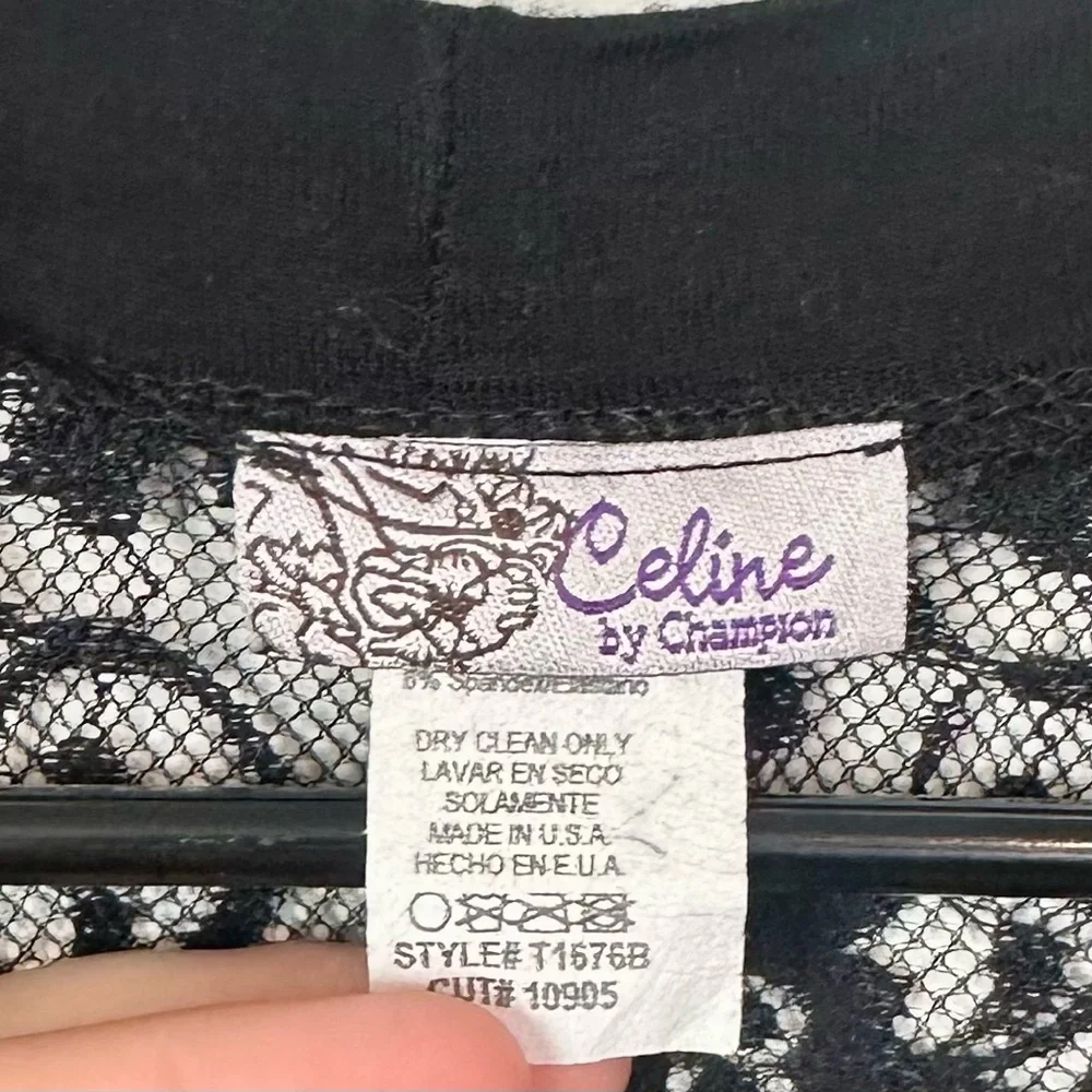 Celine by Champion Up Front Black Lace Back Cardigan